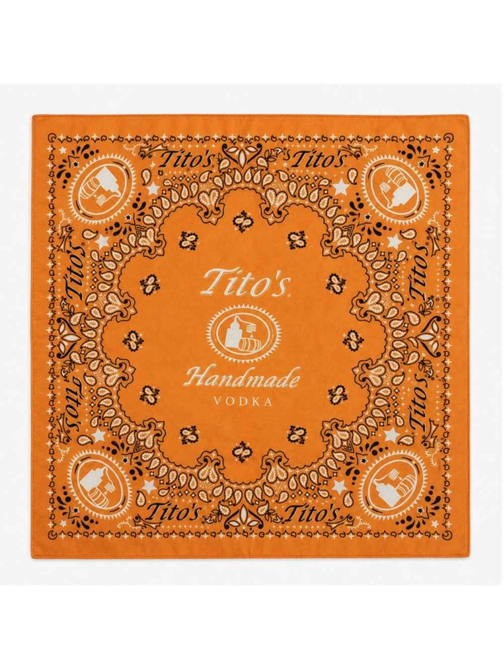 Tito’s Handmade Vodka Orange Paisley Bandana